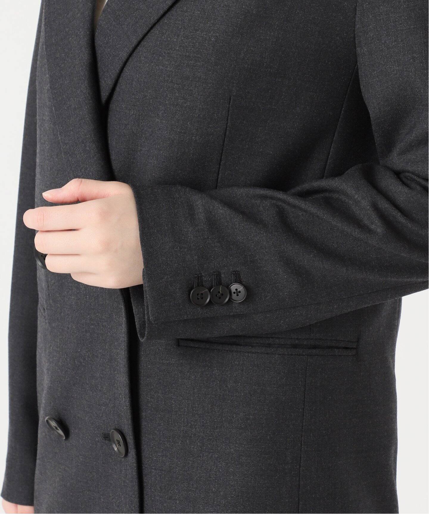 Spick and Span ウールブレンドダブルブレストジャケット 36 ウールブレンドダブルブレストジャケット（テーラードジャケット