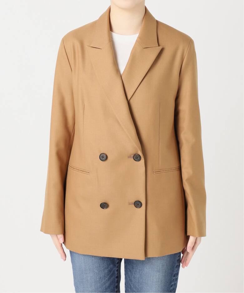 ウールブレンドダブルブレストジャケット（テーラードジャケット  