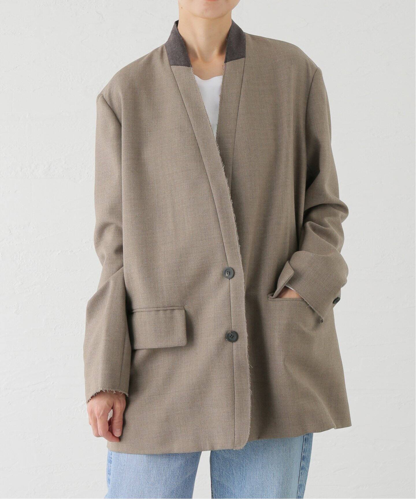 ESLOW / エスロー NO COLLAR JACKET A2043FJ216（ノーカラージャケット  