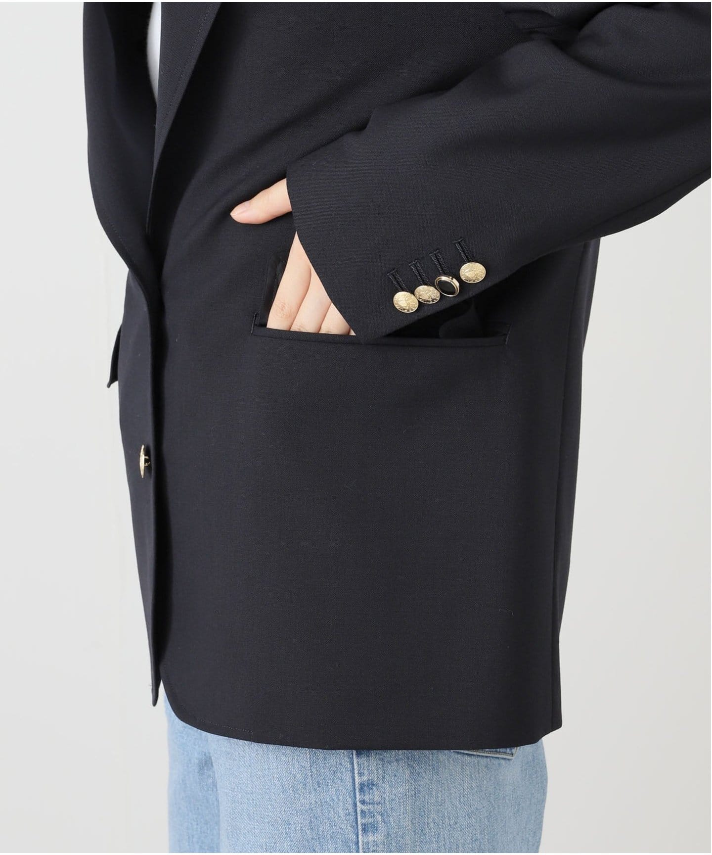 ウールポプリンテーラードジャケット（テーラードジャケット