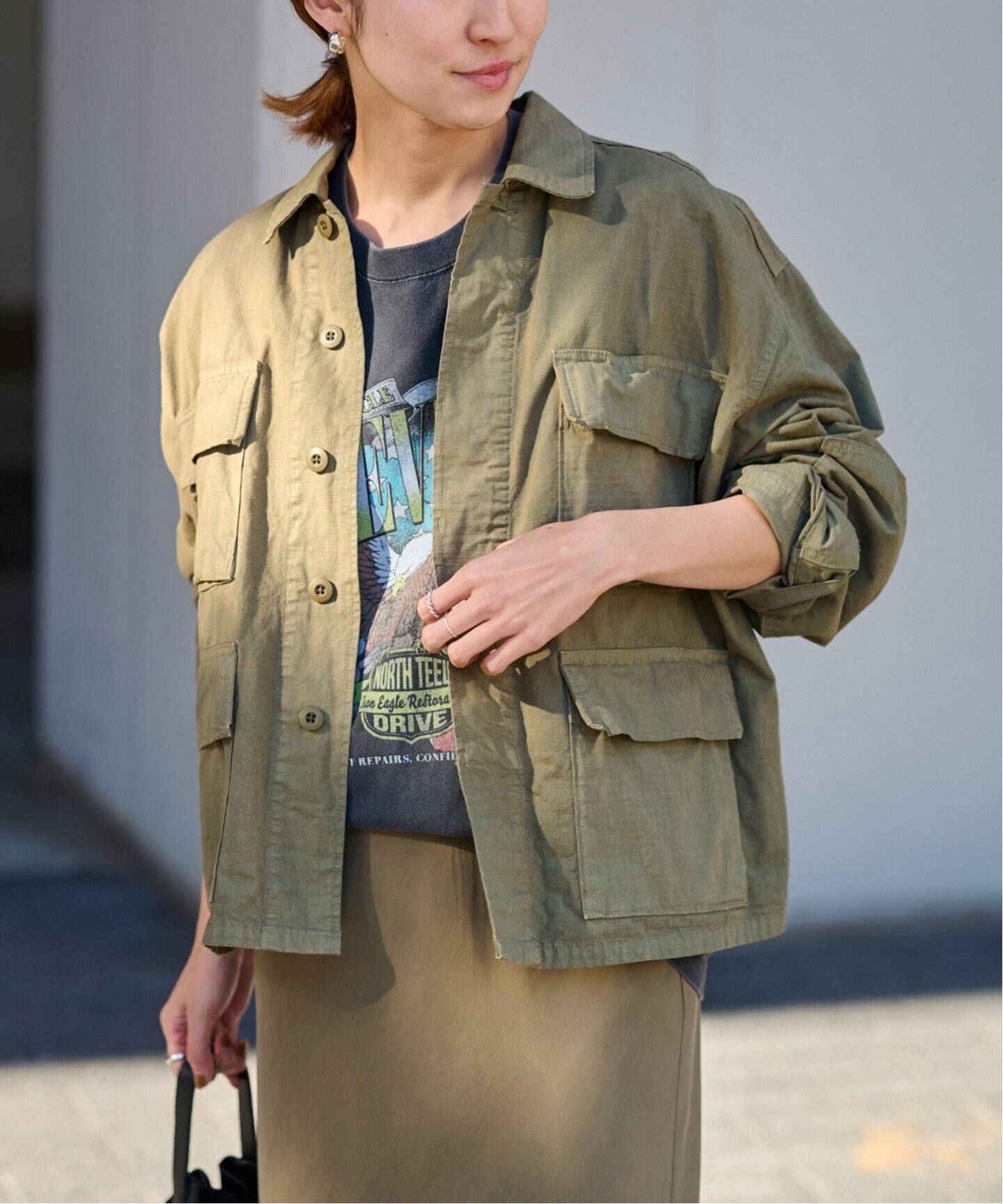 FRAMeWORK 【TOP KHAKI/トップカーキ】BDU SHIRT