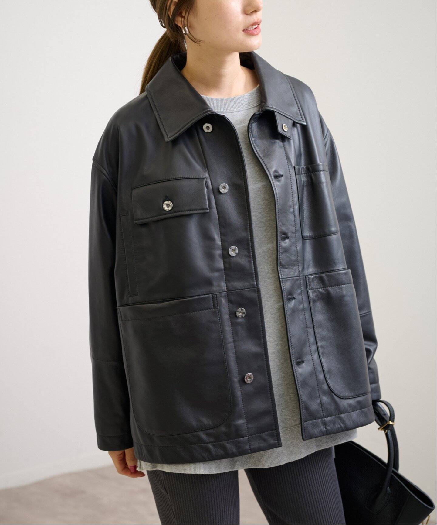 CCU SHEEP LEATHER カバーオール（レザージャケット）｜FRAMeWORK 