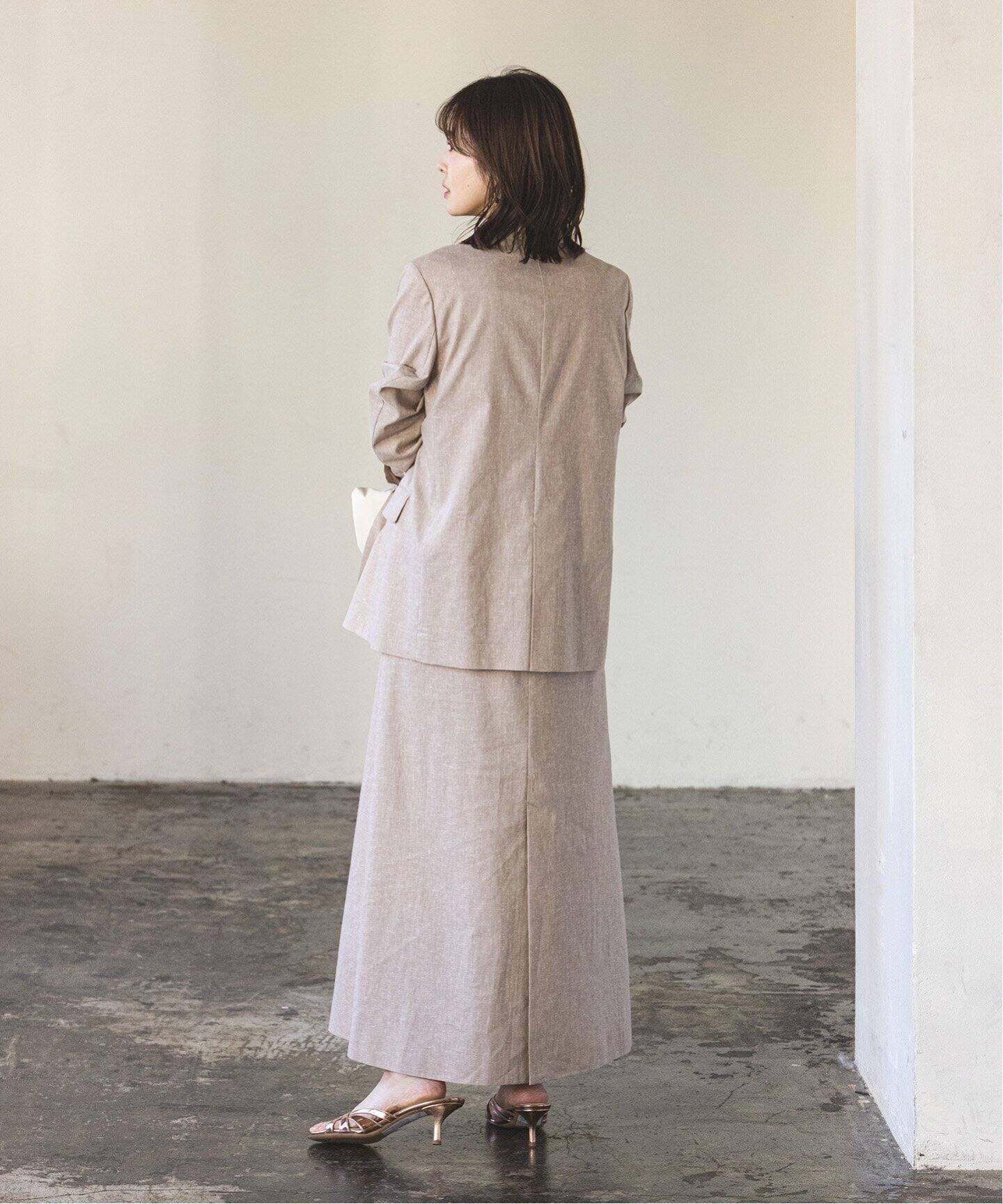 追加》麻ストレッチピークドラペルダブルジャケット 2（テーラード