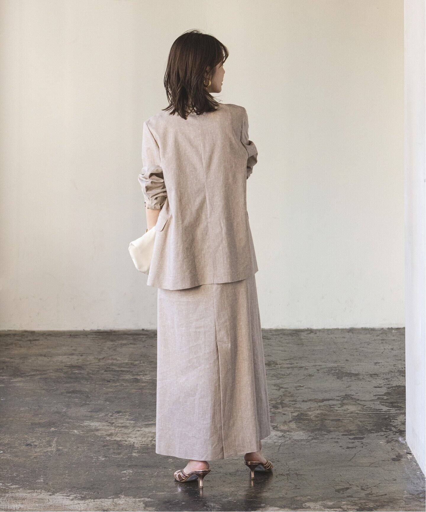 追加》麻ストレッチピークドラペルダブルジャケット 2（テーラード