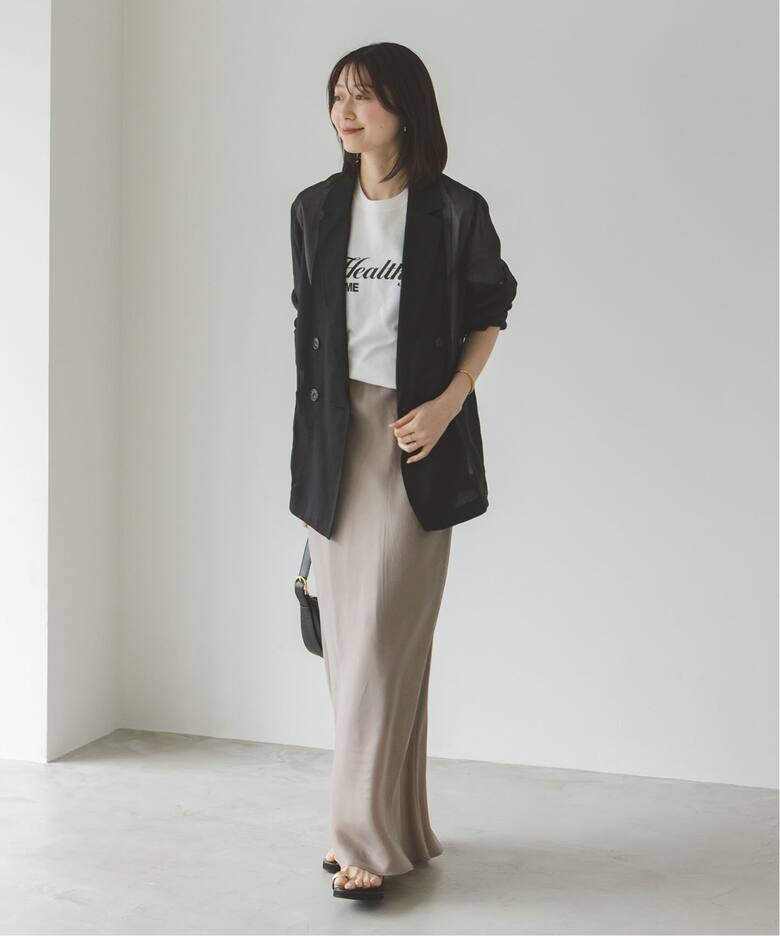 追加》スリットスリーブシアージャケット（テーラードジャケット  