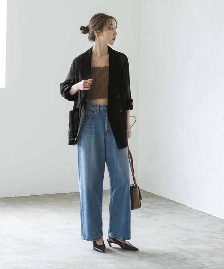 追加》スリットスリーブシアージャケット（テーラードジャケット  