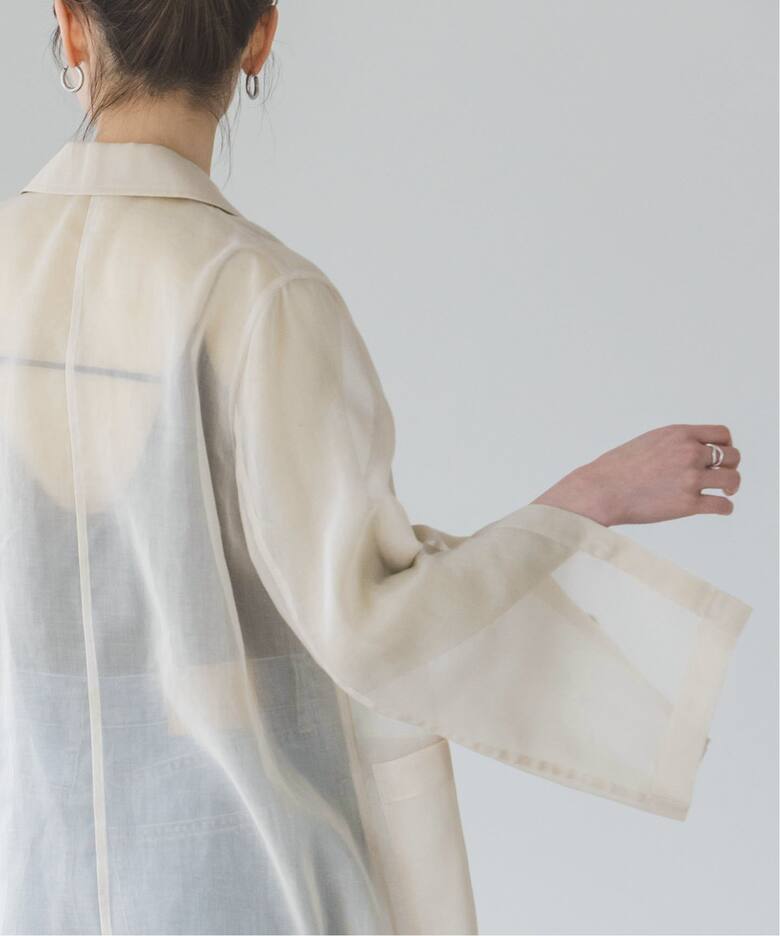 追加》スリットスリーブシアージャケット（テーラードジャケット  