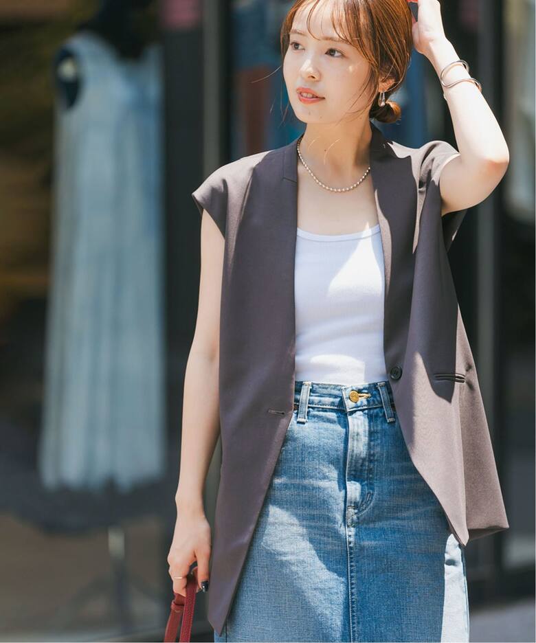 エステルツイルストレッチVカラージレ（ジレ）｜NOBLE（ノーブル）の 