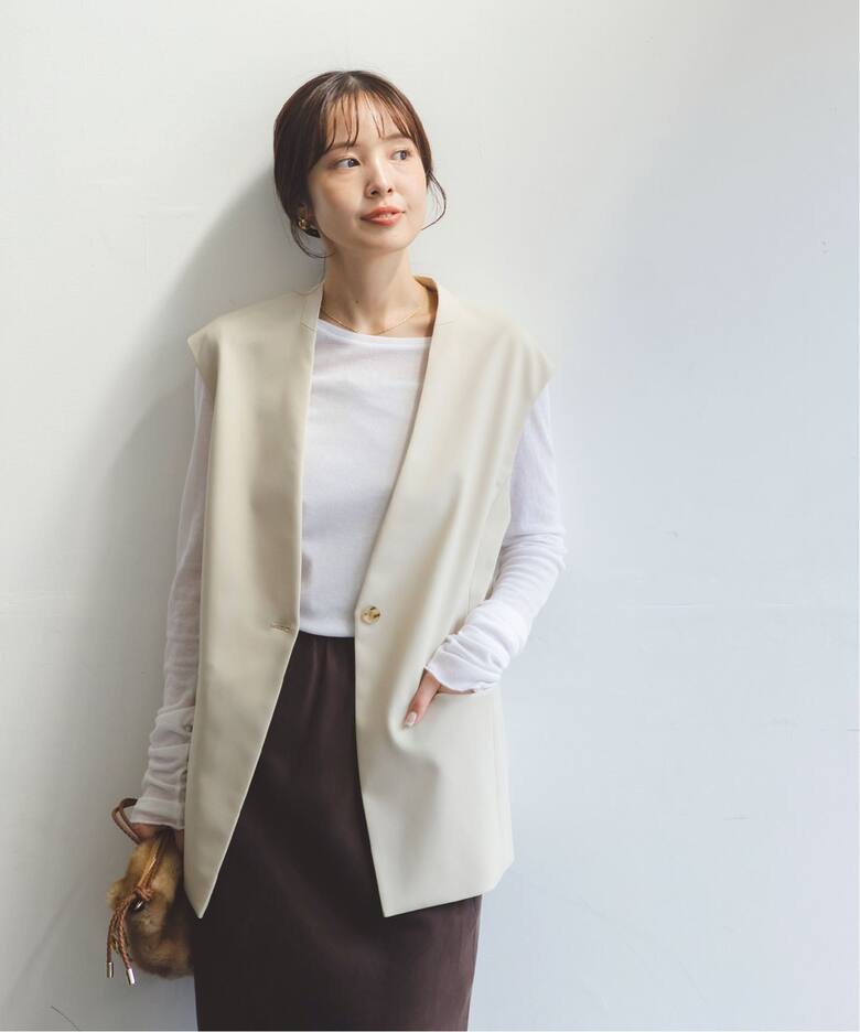 エステルツイルストレッチVカラージレ（ジレ）｜NOBLE（ノーブル）の 