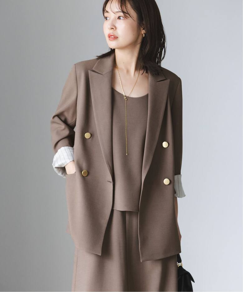 ウールMIXツイルピークドラペルジャケット（テーラードジャケット  