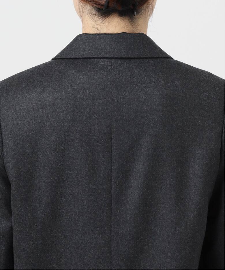 ウールフラノピークドラペルジャケット（テーラードジャケット  