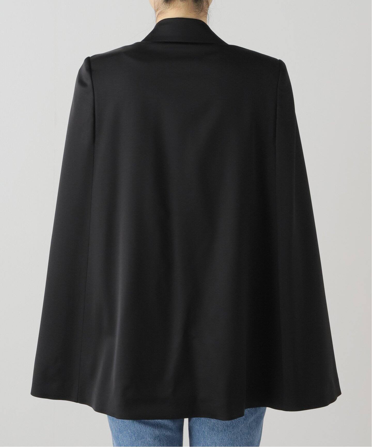 ELENI】テーラードケープジャケット（ノーカラージャケット）｜NOBLE  