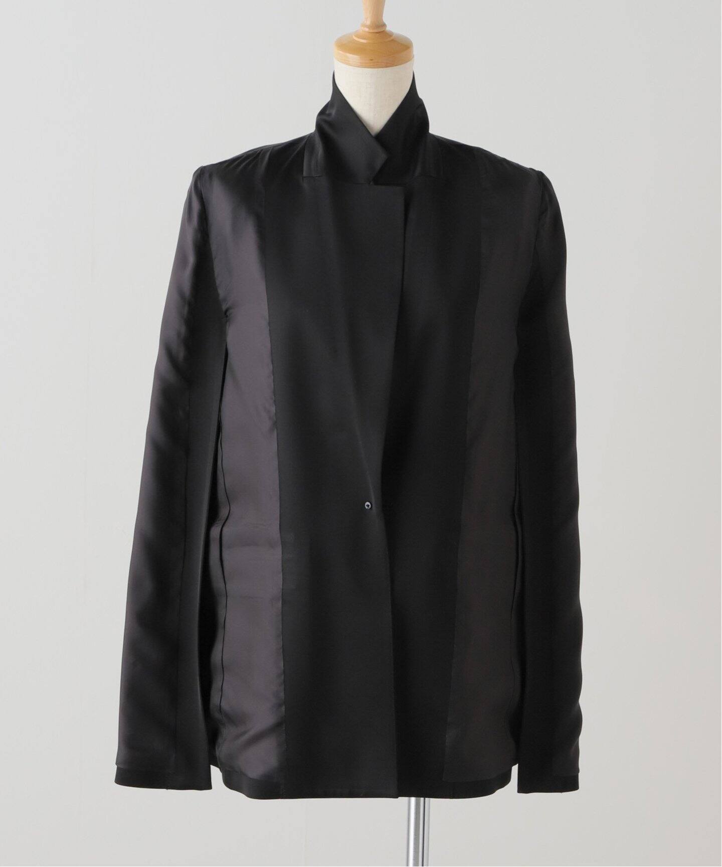 ELENI】テーラードケープジャケット（ノーカラージャケット）｜NOBLE  