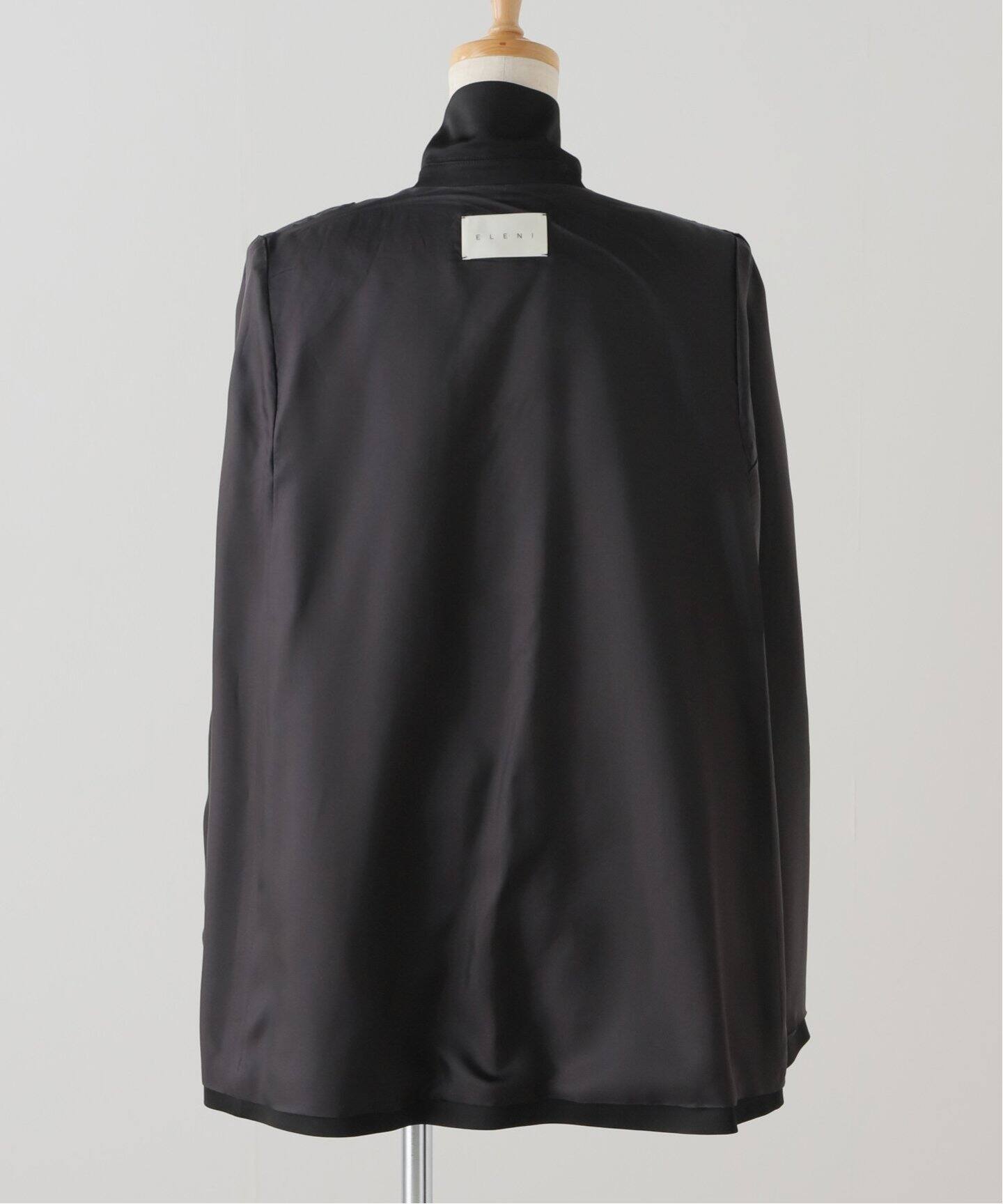 ELENI】テーラードケープジャケット（ノーカラージャケット）｜NOBLE  