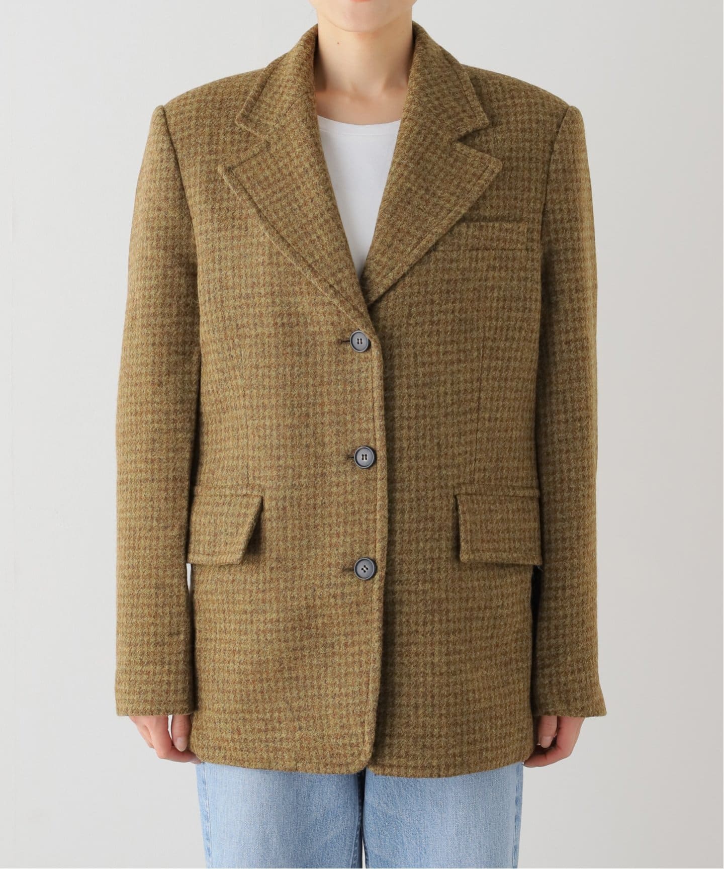希少　完売品　NODRESS 羊毛混　ウールチェックジャケット　S 希少完売品NODRESS 羊毛混ウールチェックジャケットS