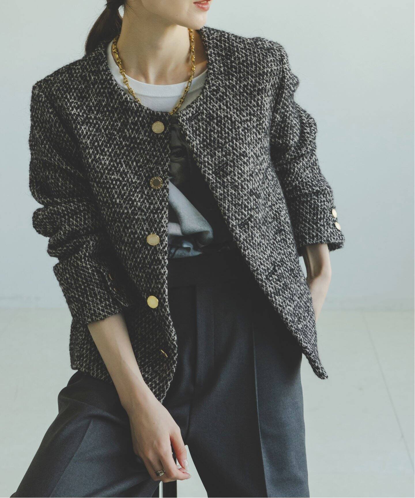 NOBLE別注》COUTURE DADAM/クチュールドアダム ジャケット(ノーカラー 