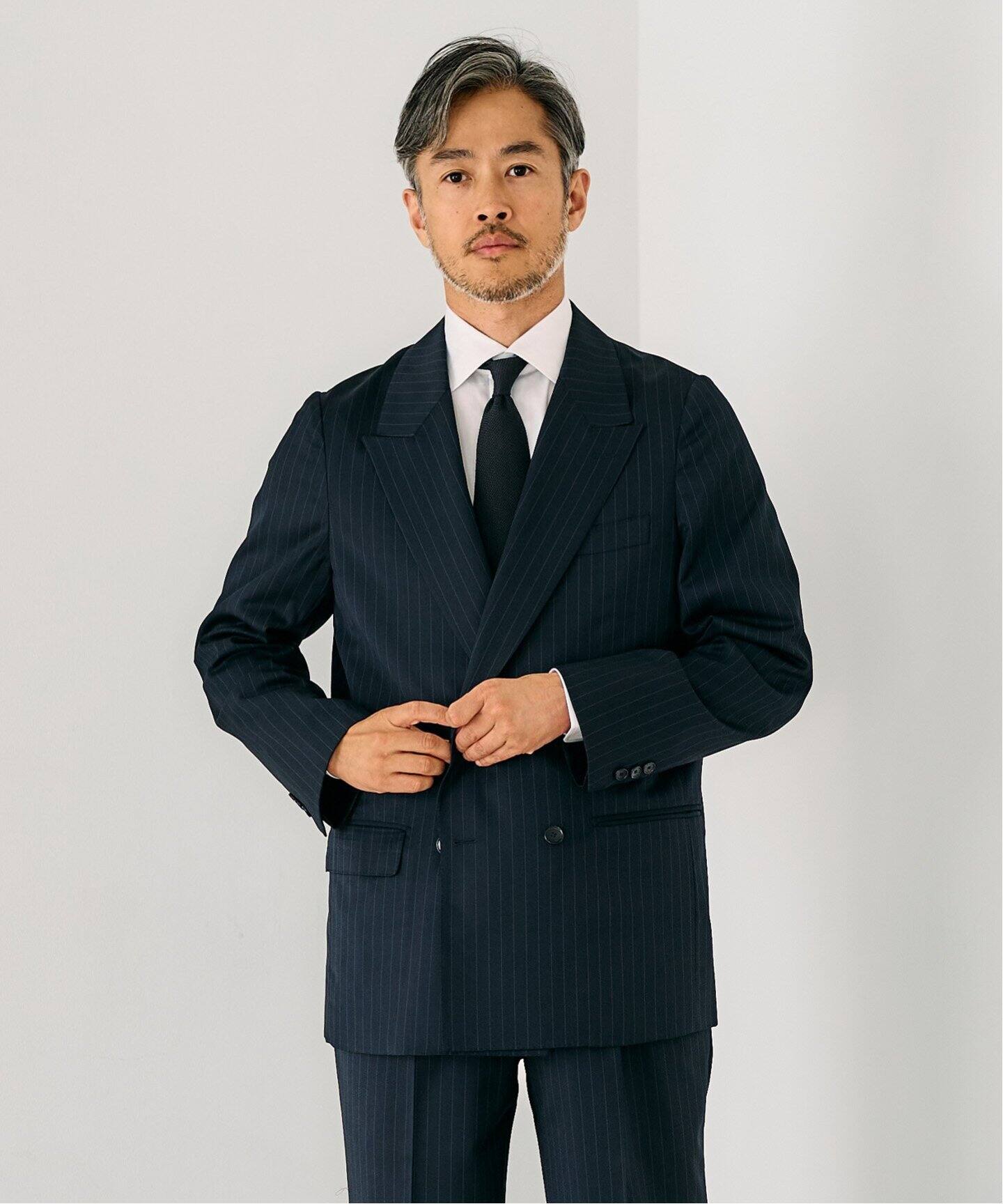 美品 エディフィス セットアップ カジュアルスーツ ストライプ 