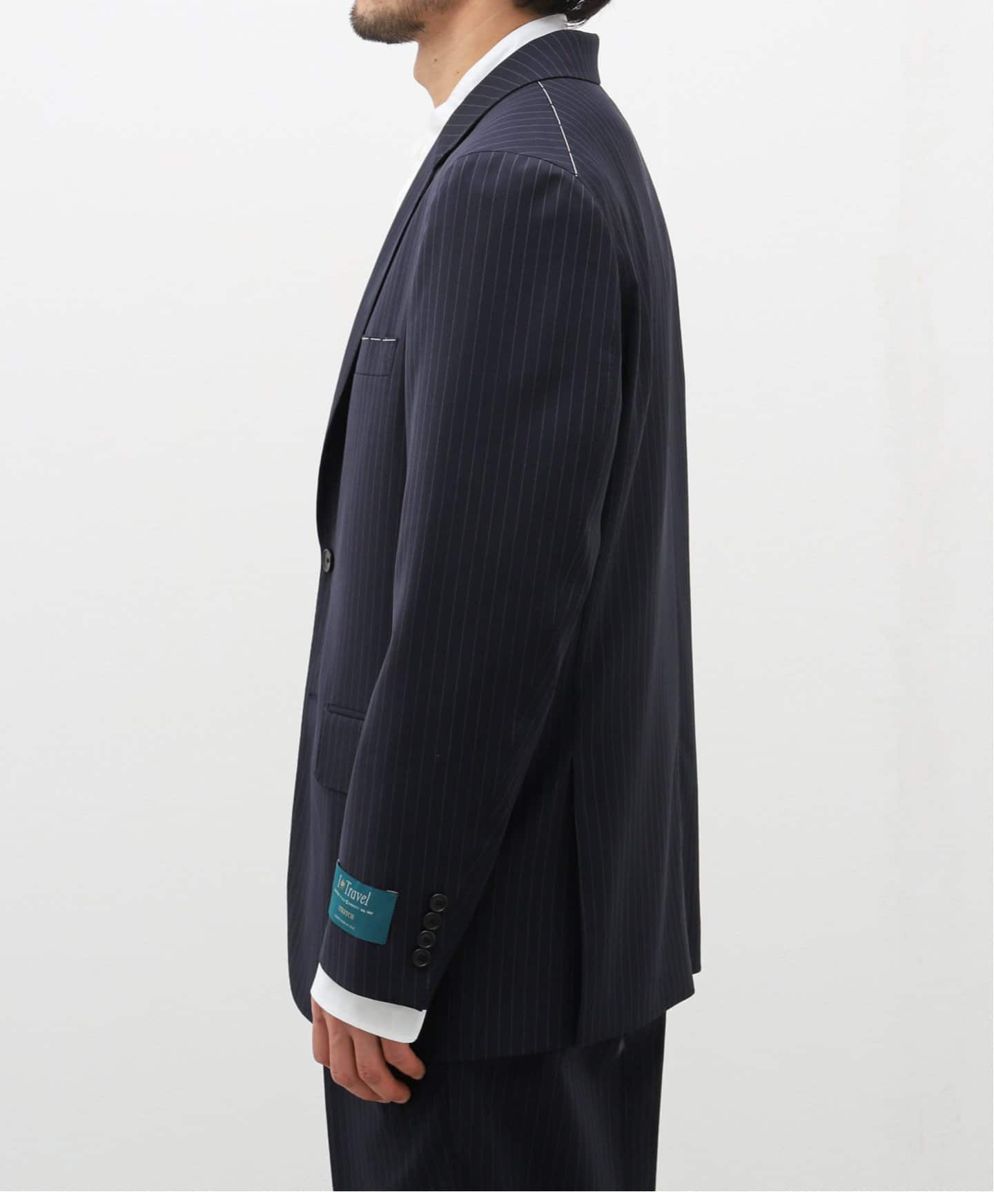 La. French】2ボタンジャケット (CERRUTI ストライプ)（その他