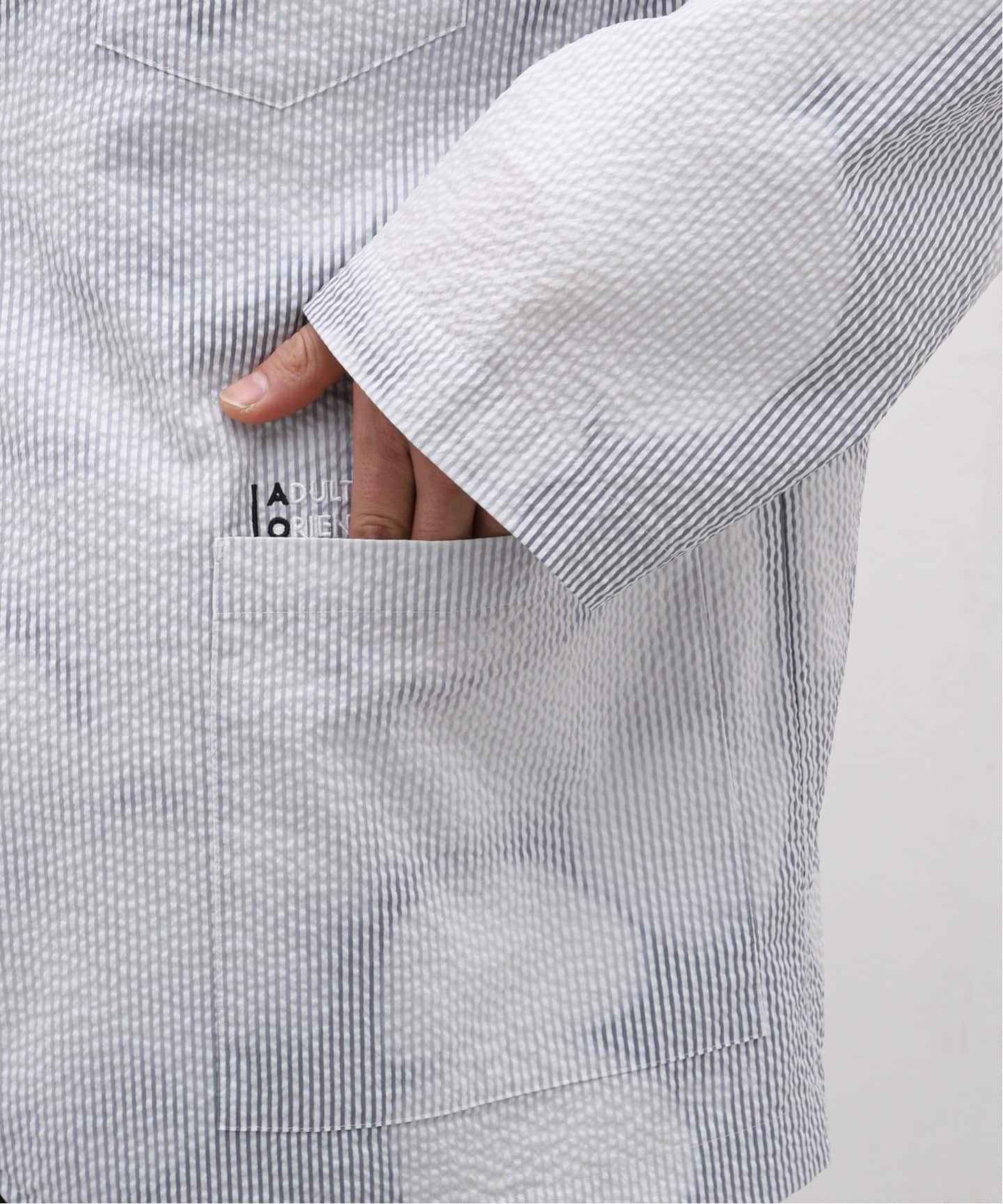 ADULT ORIENTED ROBES シアサッカー ブリーチ ジャケット 3 ADULT ORIENTED ROBES】別注 クールマックスシアサッカー