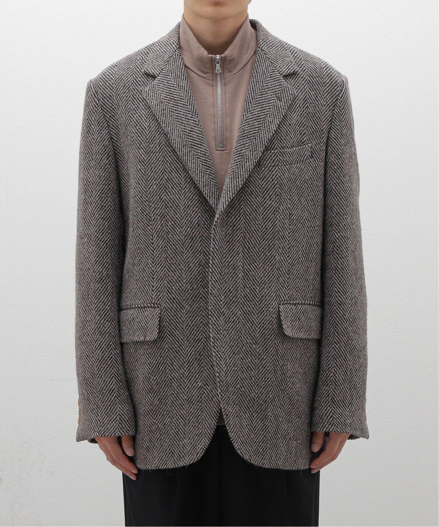 AURALEE(オーラリー) LAMA SHETLAND WOOL TWEED OVER JA A24AJ02LS  