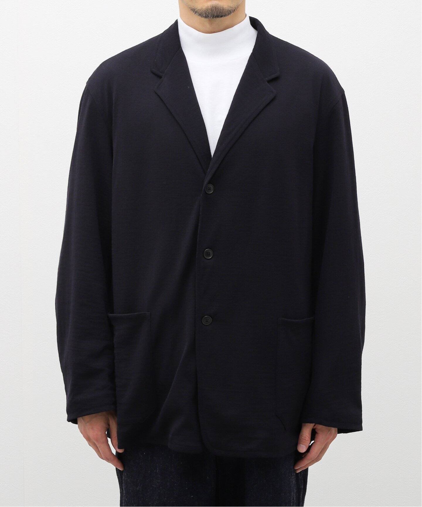 COMOLI ウール衿付きカーディガン 起ら