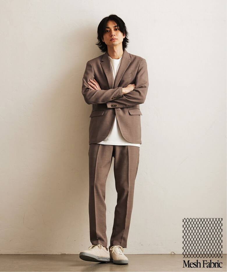 ジャケット1点+パンツ1点の2点セット】EVALET メッシュセットアップ 