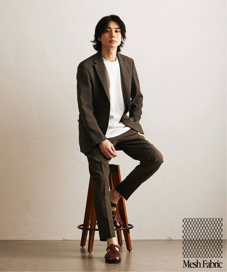 ジャケット1点+パンツ1点の2点セット】EVALET メッシュセットアップ 