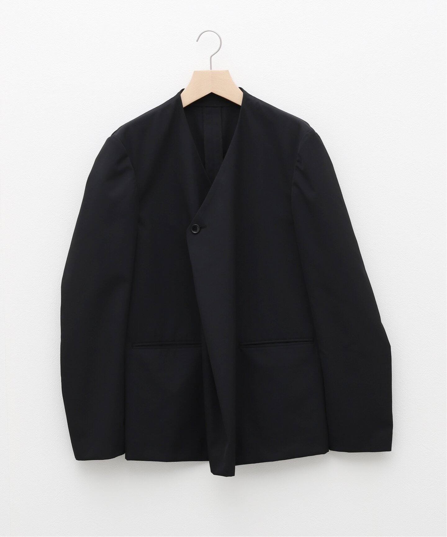 YUKI HASHIMOTO / ユウキハシモト】Y NECK JACKET（ノーカラー 