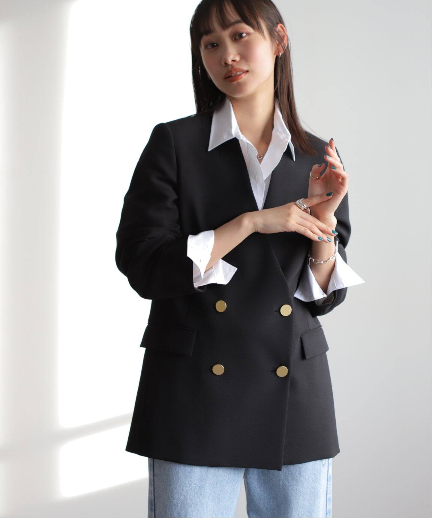 ジャーナルスタンダードレサージュ 20AW ツイード ノーカラー  