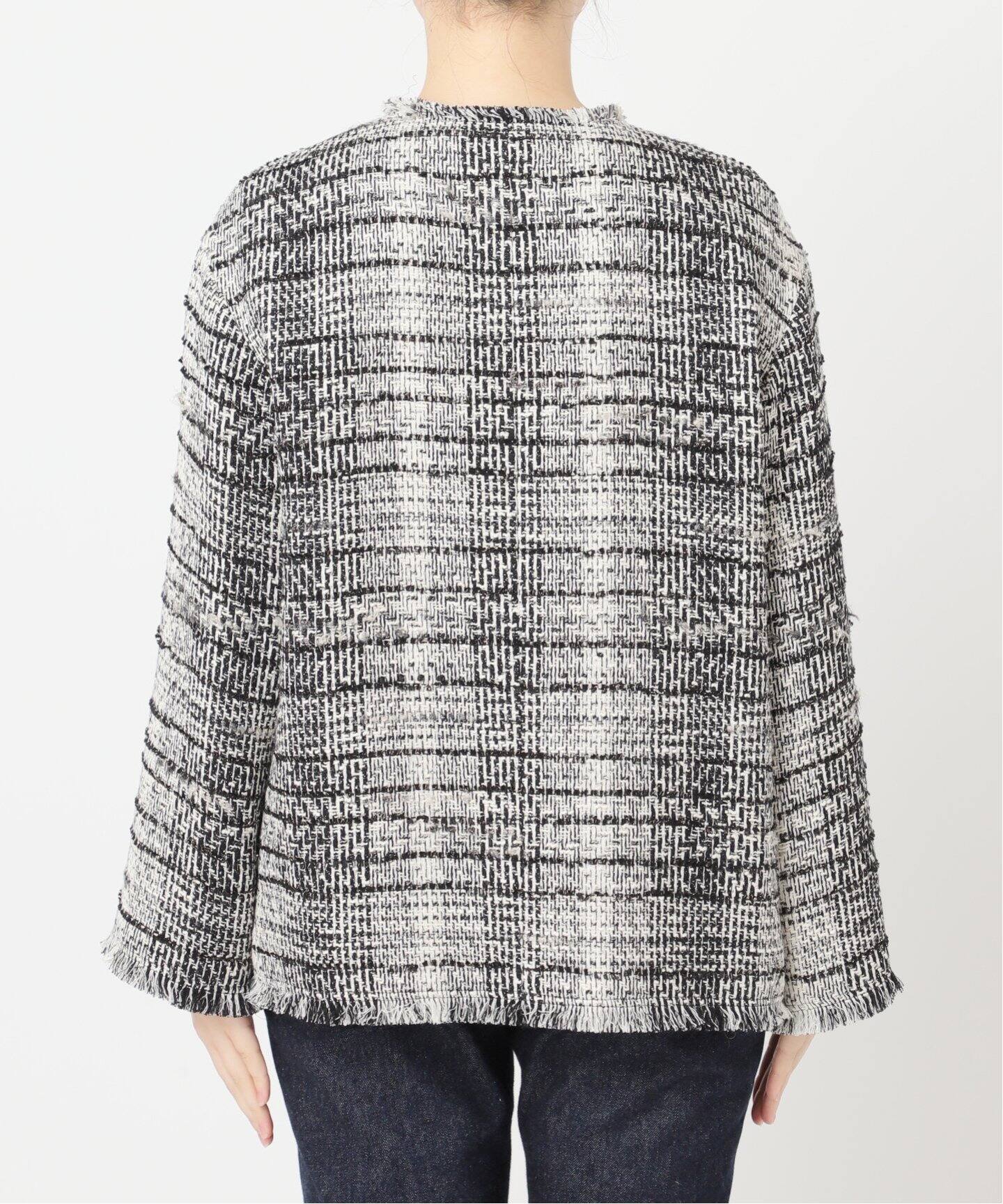 GIOLICAツイードWIDEジャケット（ノーカラージャケット）｜JOURNAL  