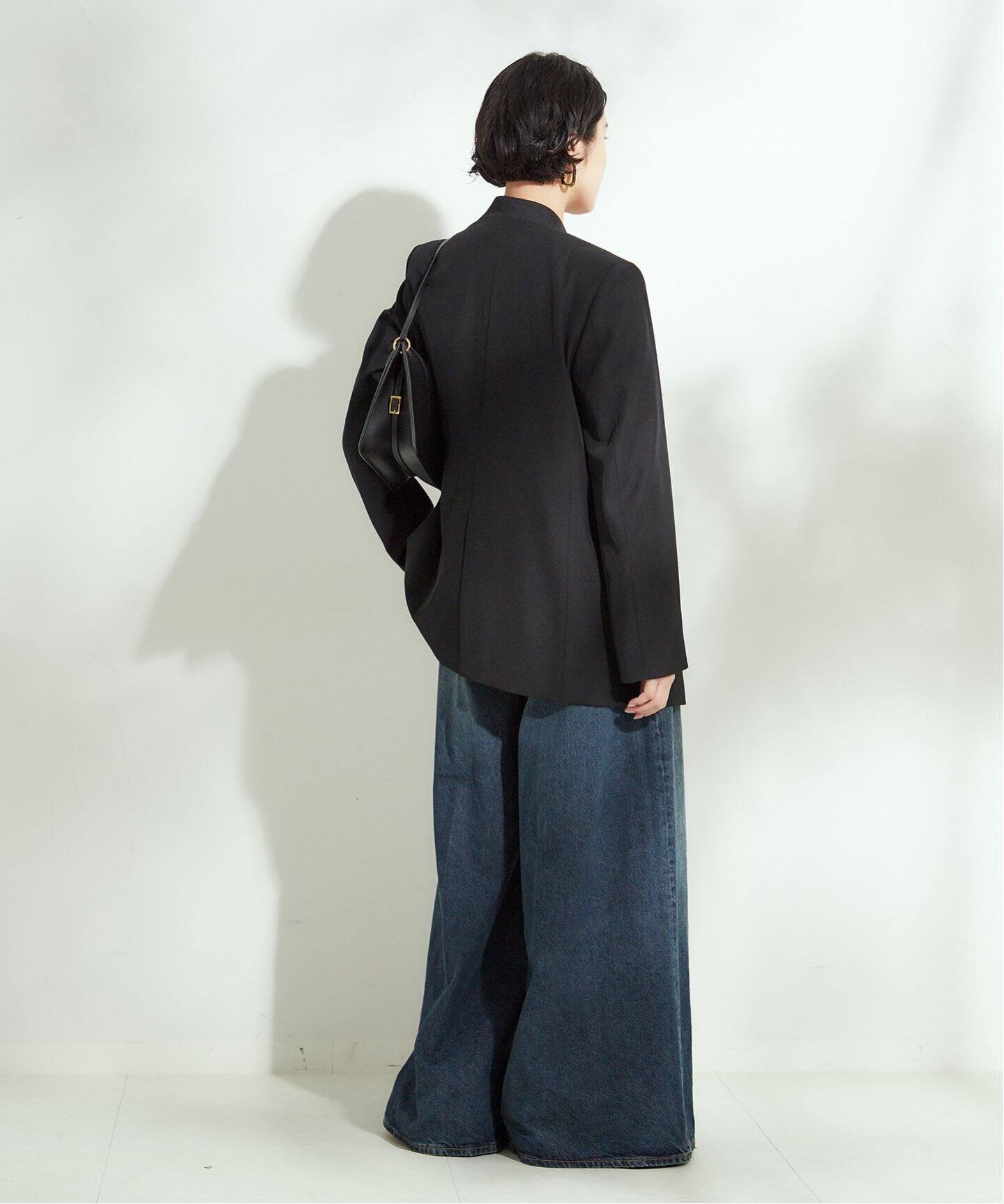 ヴィスポリギャバノーカラージャケット（ノーカラージャケット 