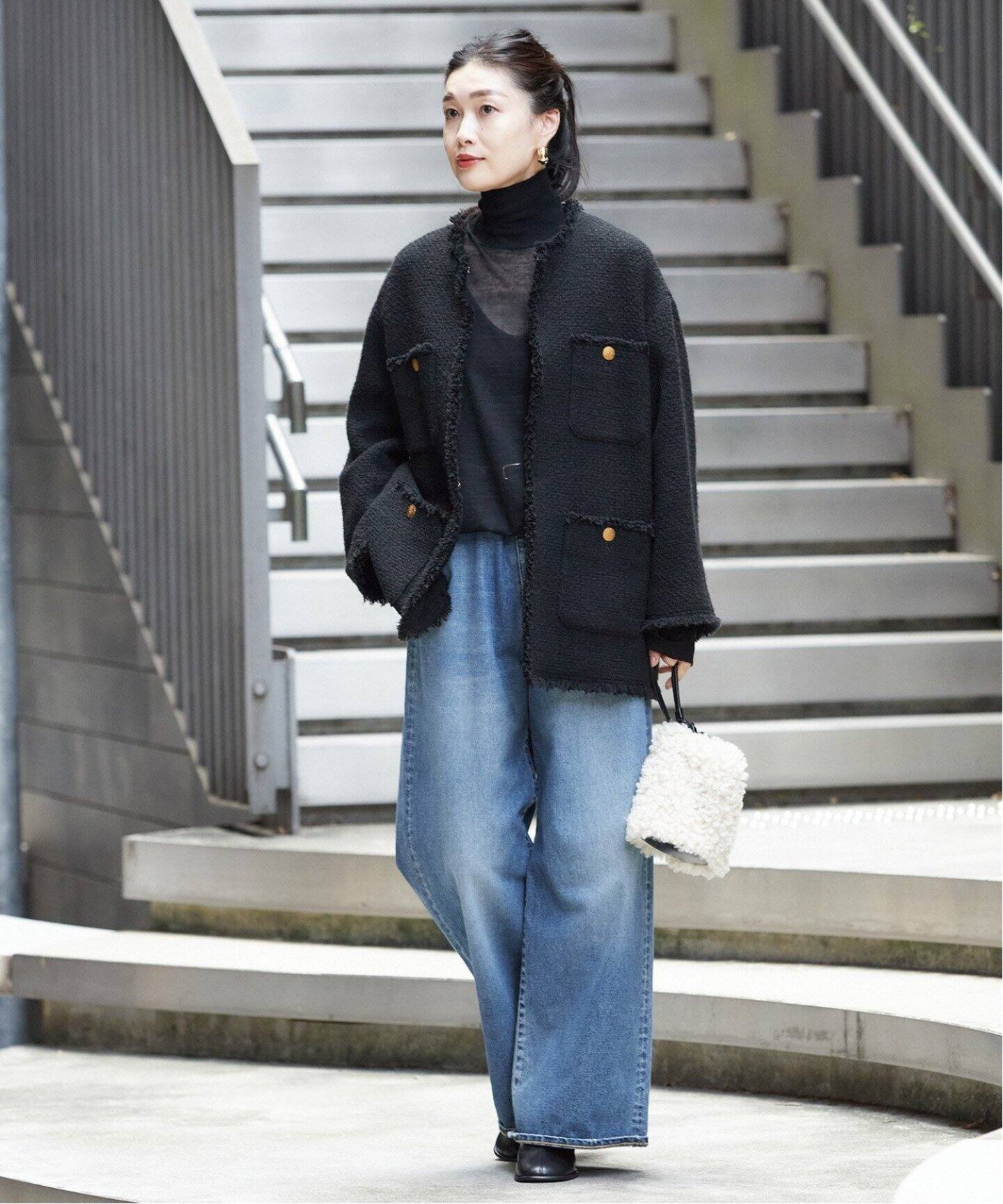 GIOLICAツイードBIGジャケット（ノーカラージャケット）｜JOURNAL  