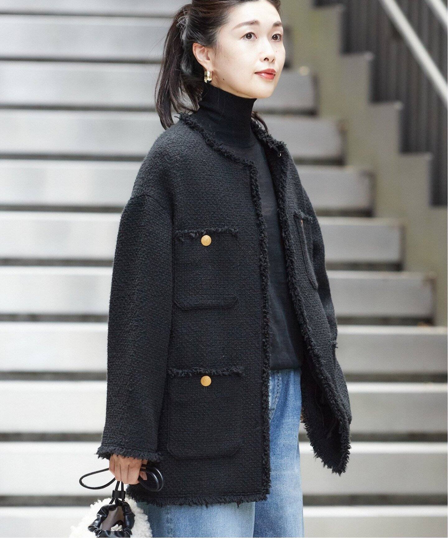 GIOLICAツイードBIGジャケット（ノーカラージャケット）｜JOURNAL 