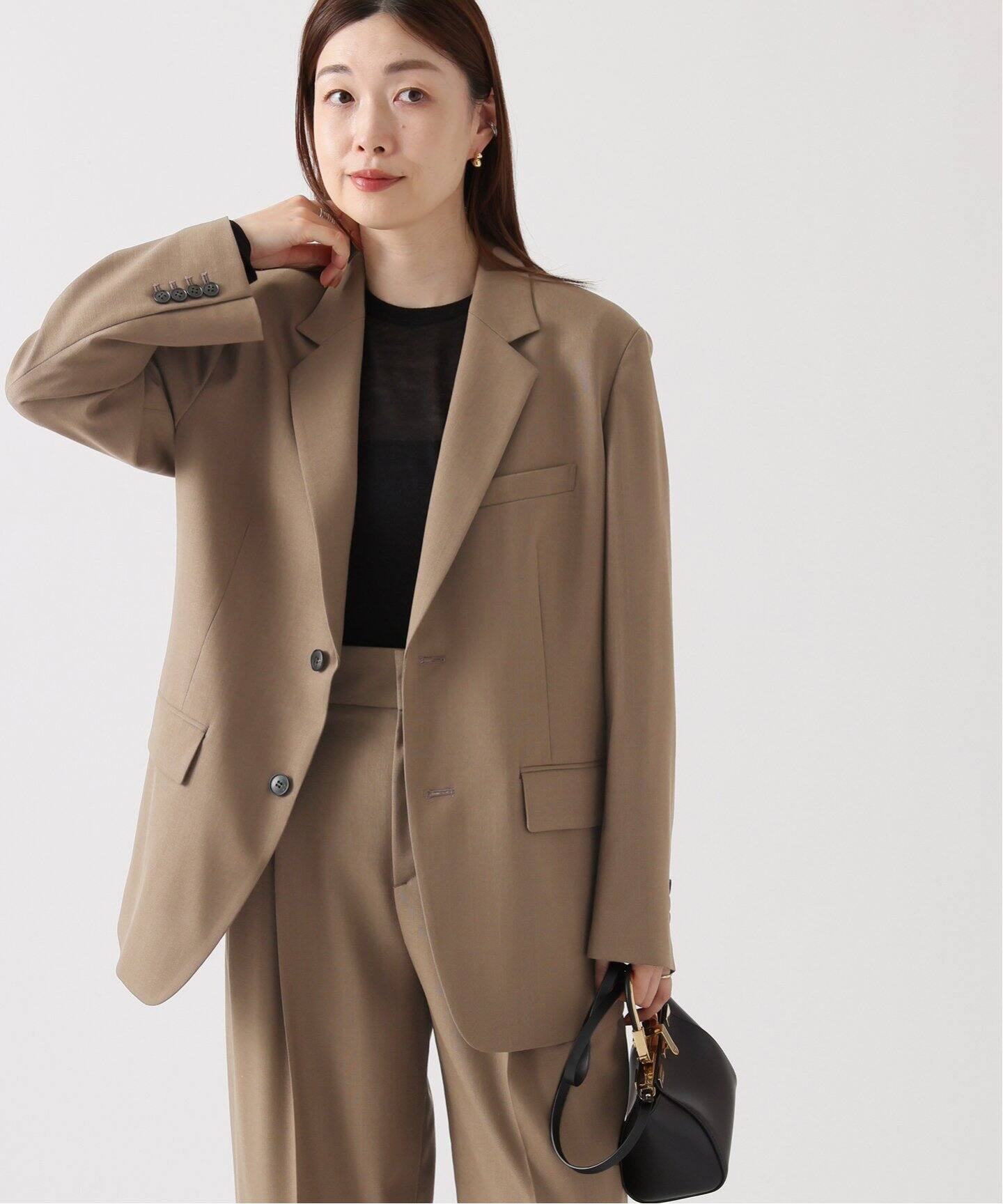 ハイツイストウールオーバーサイズテーラードジャケット（テーラード  