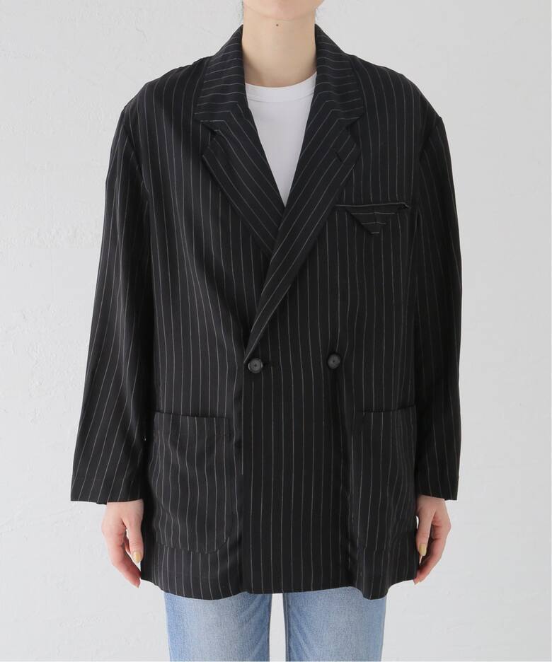 JANE SMITH/ジェーンスミス】WASHED CUPRO STRIPE JK：ジャケット  