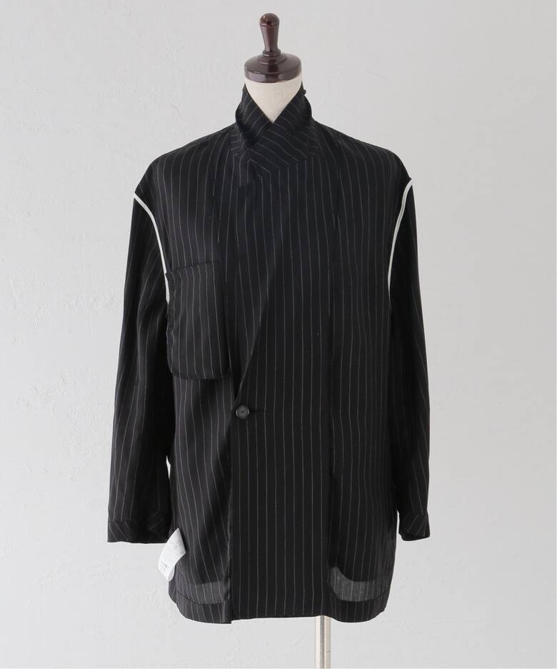 JANE SMITH/ジェーンスミス】WASHED CUPRO STRIPE JK：ジャケット 