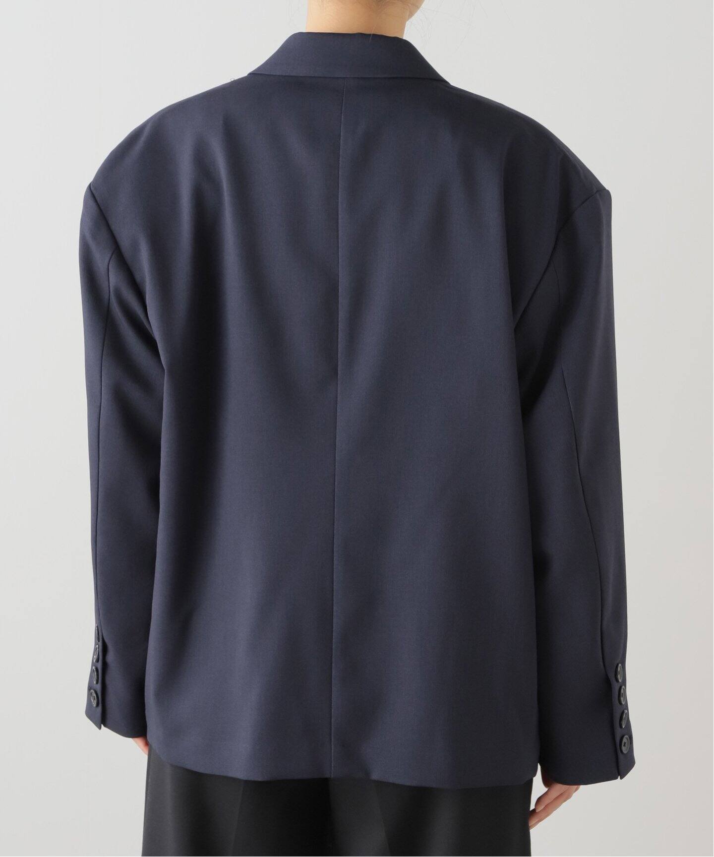 ダブルフロントオーバーサイズジャケット（テーラードジャケット 