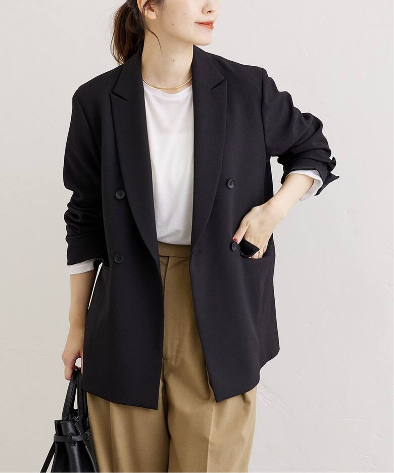 追加4》ウールライクストレッチジャケット（テーラードジャケット  
