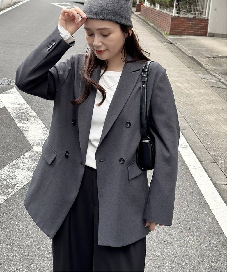 追加4》ウールライクストレッチジャケット（テーラードジャケット  