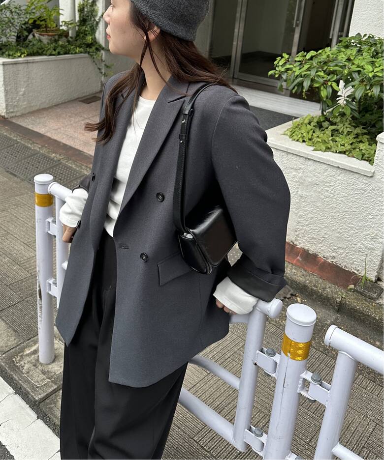 追加4》ウールライクストレッチジャケット（テーラードジャケット  