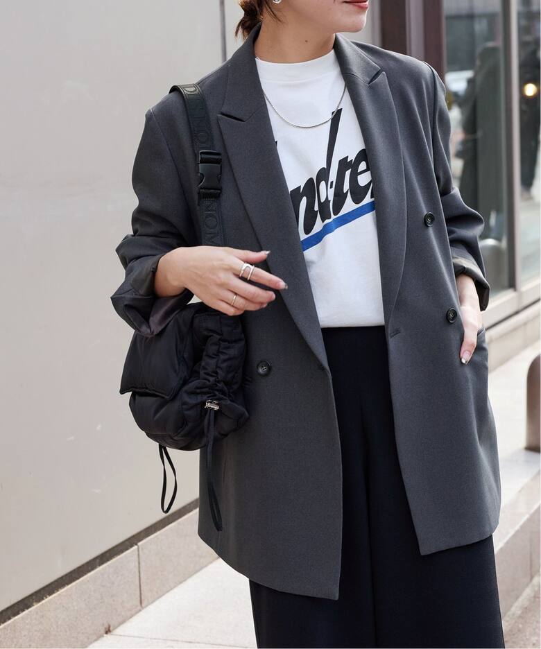 追加4》ウールライクストレッチジャケット（テーラードジャケット  