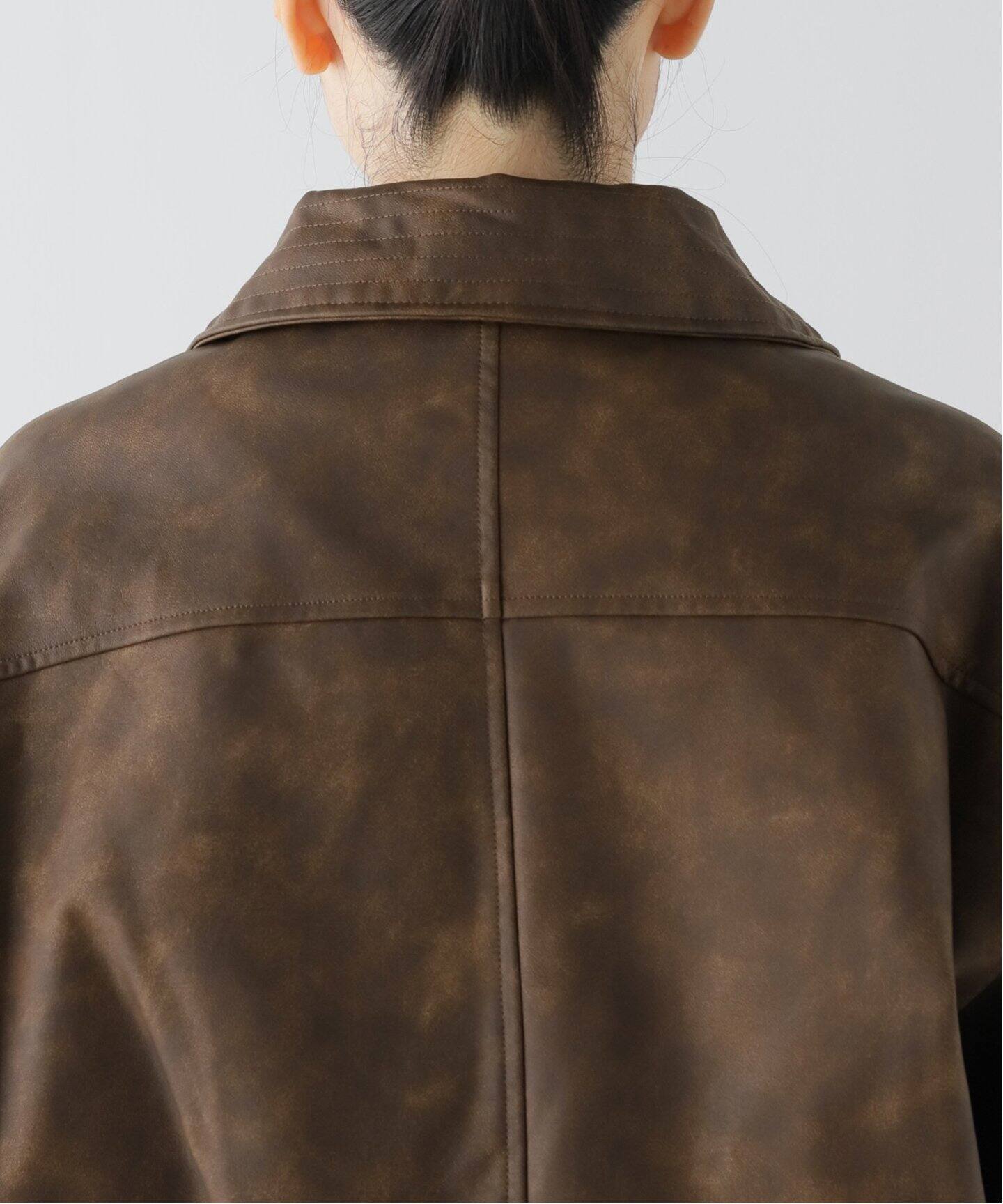 LOW CLASSIC/ロウ・クラシック】 PIGMENT WASHED LEATHER SHORT 