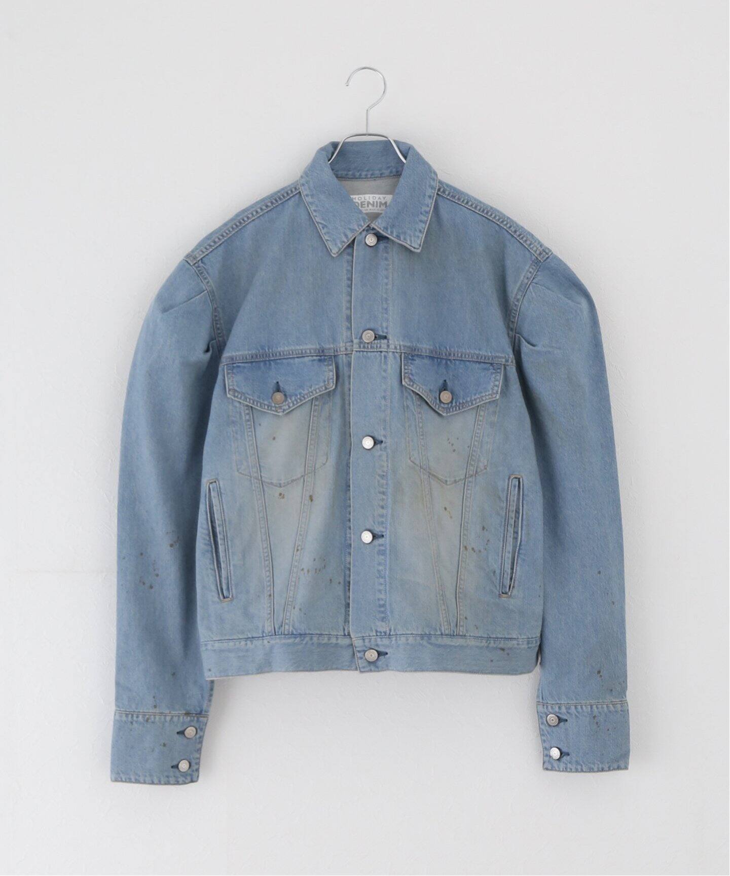 HOLIDAY/ホリデイ】 PAINT DENIM PUFF JACKET：デニムジャケット 