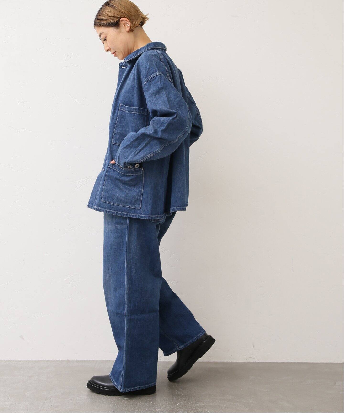 chimala/チマラ】for luxe UNISEX DENIM COVERALL（デニムジャケット 