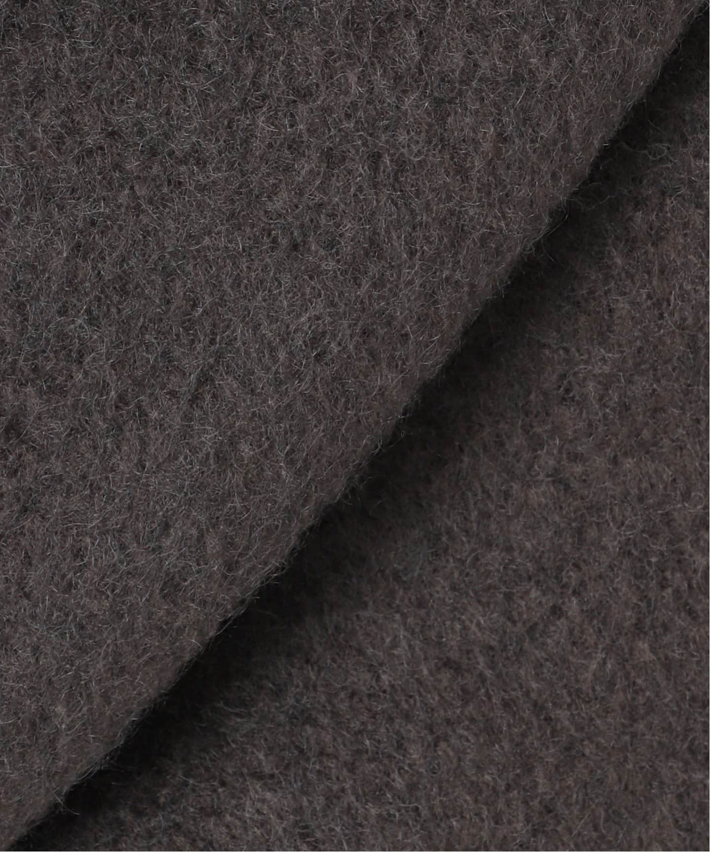 ウールモヘヤミックスノーカラージャケット（ノーカラー