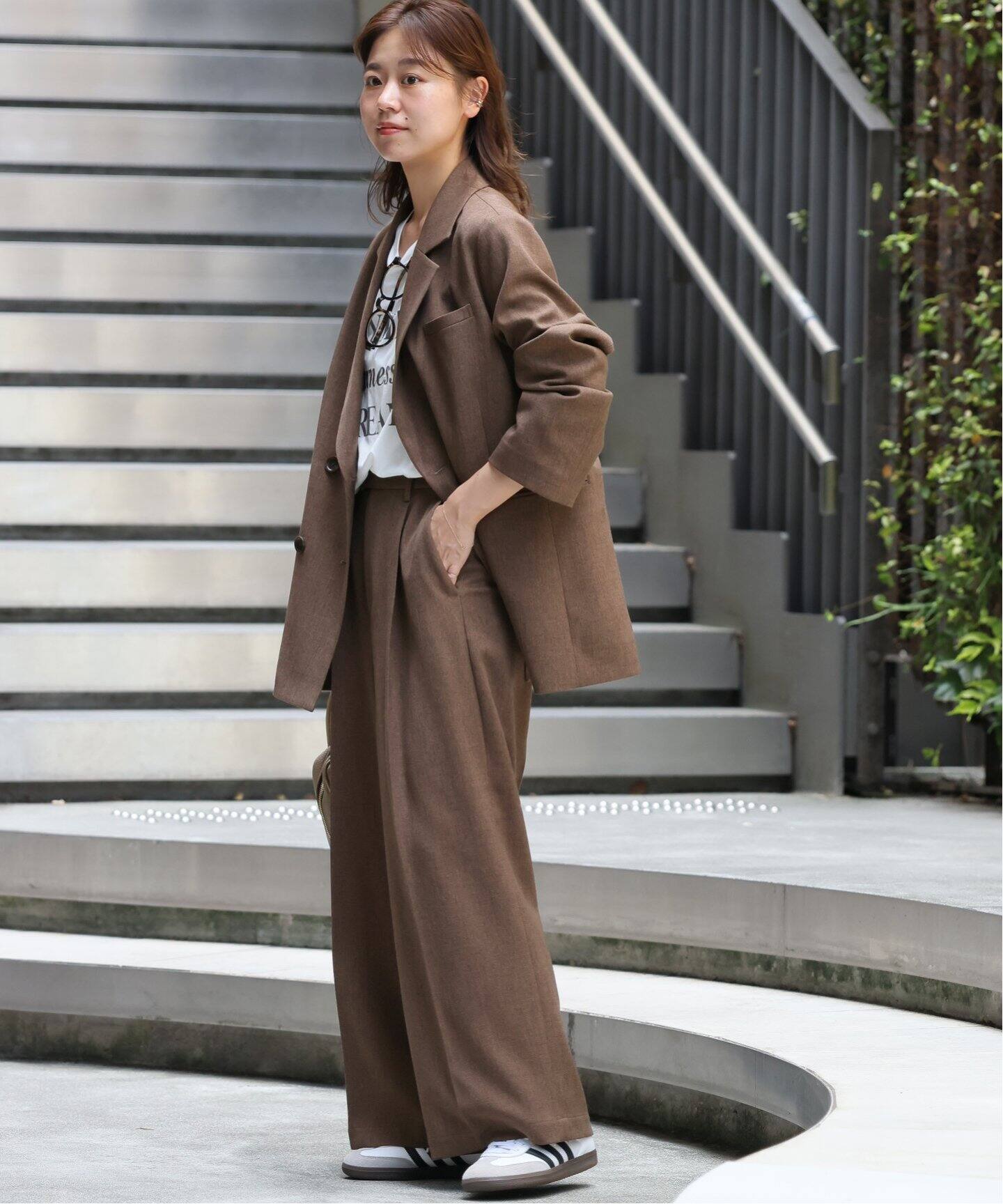 ツイーディーツイルテーラードジャケット（テーラードジャケット  