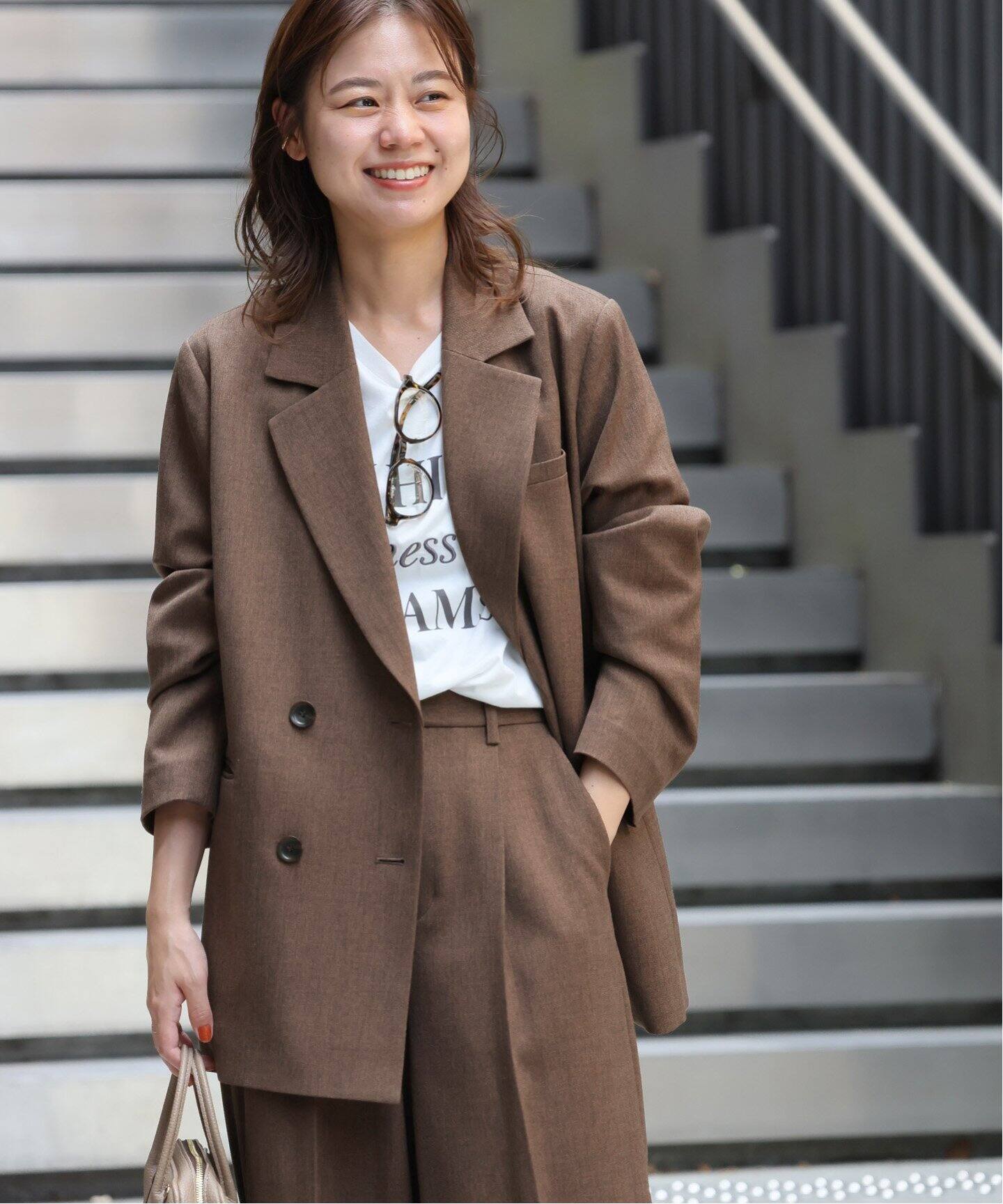 ツイーディーツイルテーラードジャケット（テーラードジャケット  