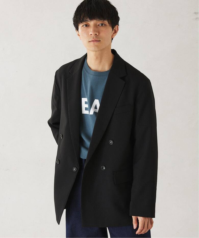 バスケットダブルブレスト ウォッシャブルジャケット（テーラード  