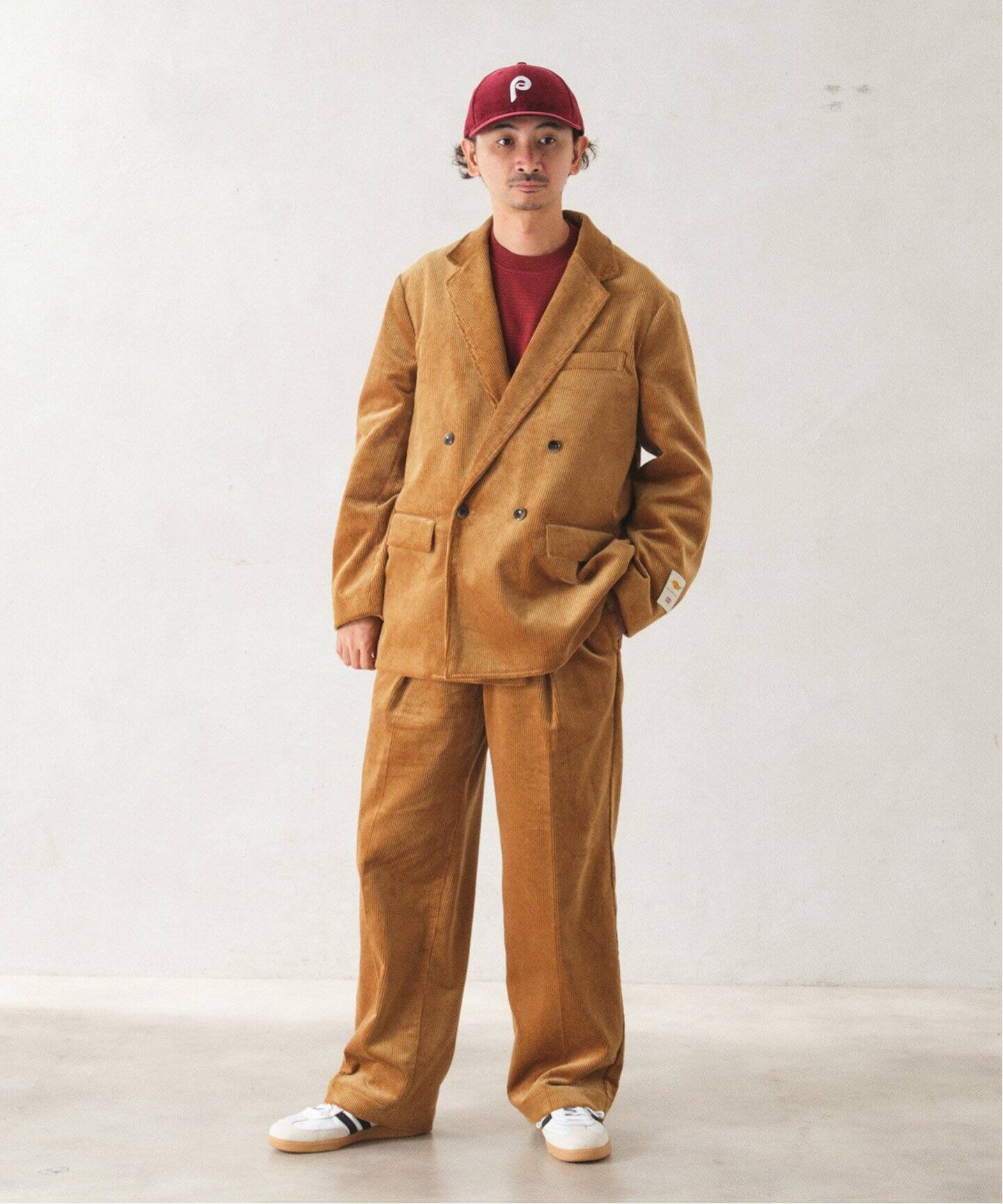 Brisbane moss 8W コーデュロイ ダブルジャケット（テーラード  