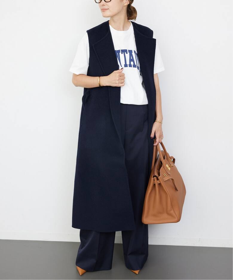 ウールアンゴラ ロングベスト（その他ブルゾン／アウター）｜Deuxieme  